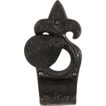 Fleur De Lys Night Latch Swing Cylinder Door Pull Antique Black