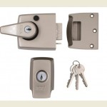 60mm BS Satin Nickel High Security Nightlatch