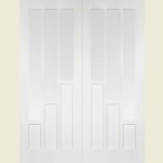 Kingswood Coventry White Primed Glazed Double Door Pair