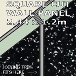Black Galaxy Square Edge Panel 1200mm