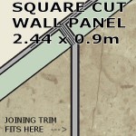 Cappuccino Marble Square Edge Panel 900mm