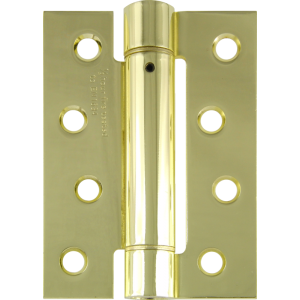 102mm Spring Hinge Polished Brass
