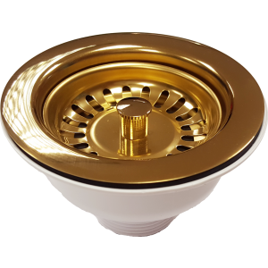 90mm PVD Brass Basket Strainer Waste