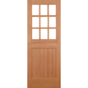 30 x 78 9-Pane Unglazed Hardwood Stable Door