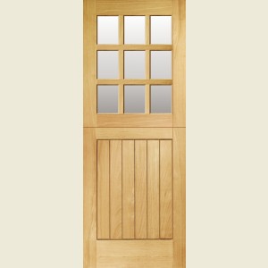 33 x 78 9-light Oak Stable Door Clear Glass