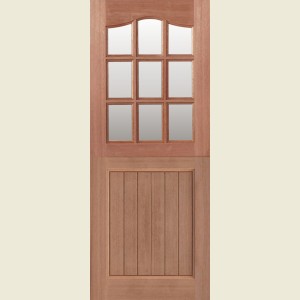 33 x 78 MT 9-Light Swept Head Stable Door Clear Glass