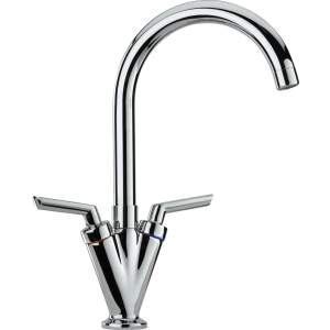 Neptune Quarter Turn Mixer Tap Polished Chrome