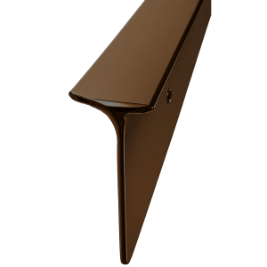 10mm Radius 30mm x 630mm Worktop Corner Joint Bronze