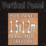 Black Granite Hob Panel 1500mm