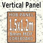 Strass Blanc Metallic Hob Panel 1500mm