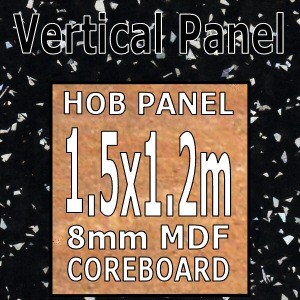 Strass Noir Metallic Hob Panel 1500mm